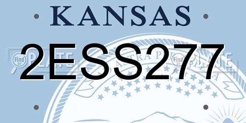 2ESS277 Kansas License Plate