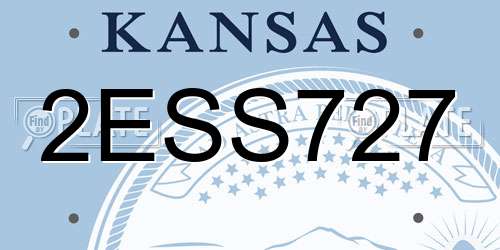 2ESS727 Kansas License Plate
