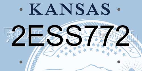 2ESS772 Kansas License Plate