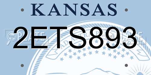 2ETS893 Kansas License Plate