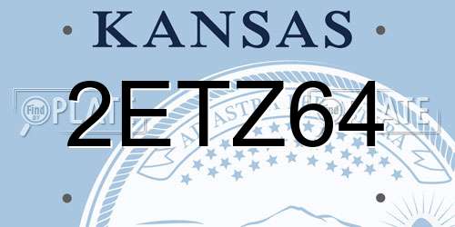 2ETZ64 Kansas License Plate
