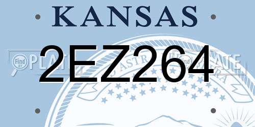 2EZ264 Kansas License Plate