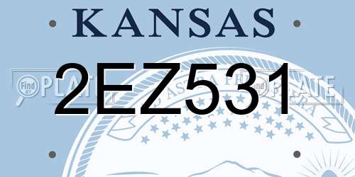 2EZ531 Kansas License Plate