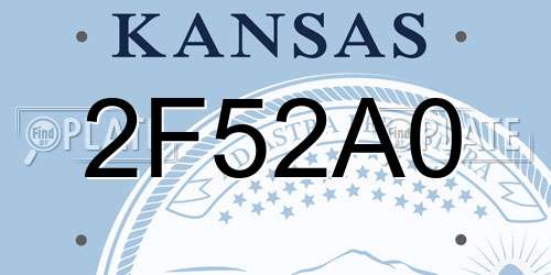 2F52A0 Kansas License Plate