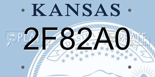 2F82A0 Kansas License Plate