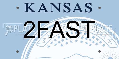 2FAST Kansas License Plate