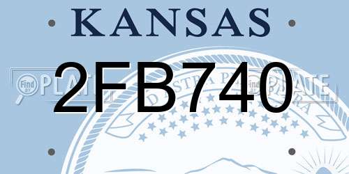 2FB740 Kansas License Plate