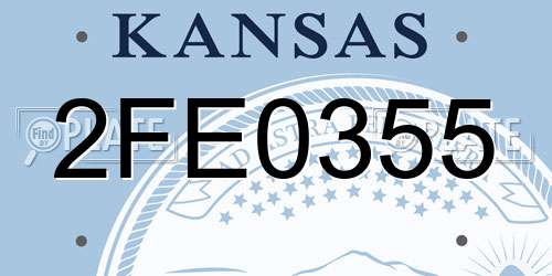 2FE0355 Kansas License Plate