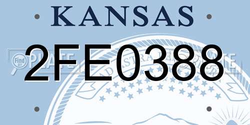 2FE0388 Kansas License Plate
