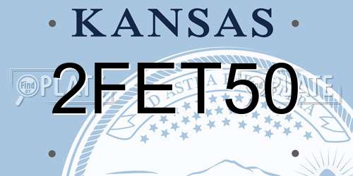 2FET50 Kansas License Plate