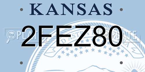 2FEZ80 Kansas License Plate