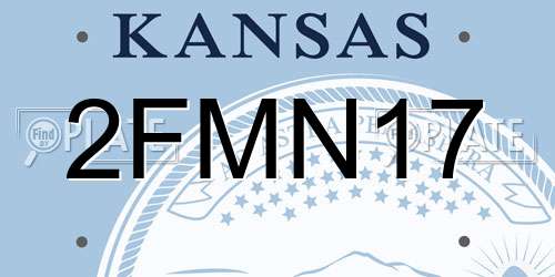2FMN17 Kansas License Plate