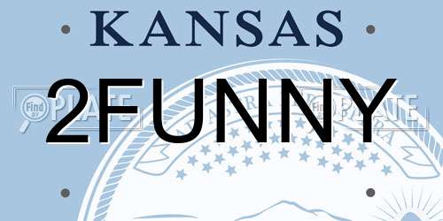 2FUNNY Kansas License Plate