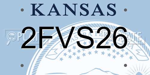 2FVS26 Kansas License Plate