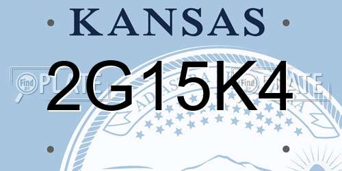 2G15K4 Kansas License Plate