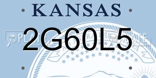 2G60L5 Kansas License Plate