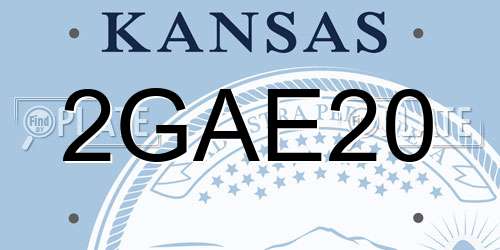 2GAE20 Kansas License Plate