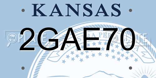 2GAE70 Kansas License Plate