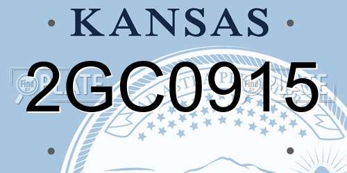 2GC0915 Kansas License Plate