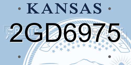 2GD6975 Kansas License Plate