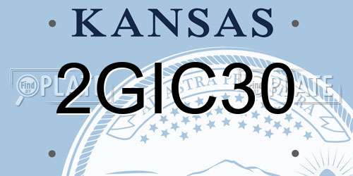 2GIC30 Kansas License Plate