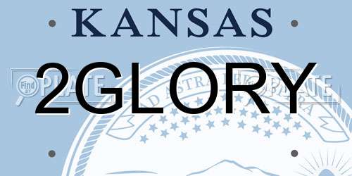 2GLORY Kansas License Plate