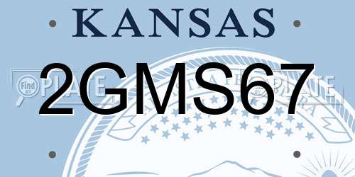 2GMS67 Kansas License Plate