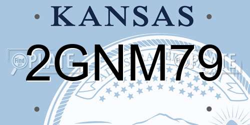 2GNM79 Kansas License Plate