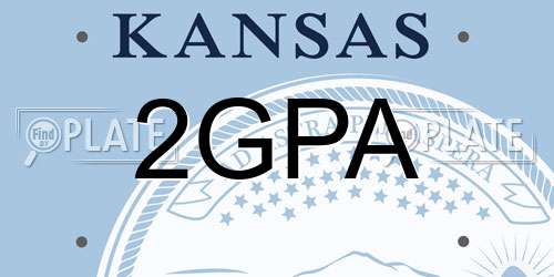 2GPA Kansas License Plate