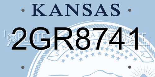 2GR8741 Kansas License Plate
