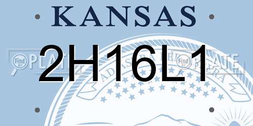 2H16L1 Kansas License Plate