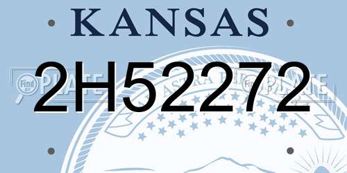 2H52272 Kansas License Plate