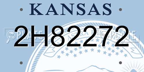 2H82272 Kansas License Plate
