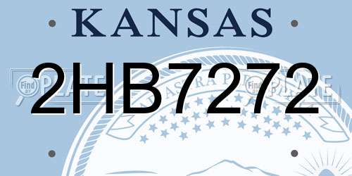 2HB7272 Kansas License Plate