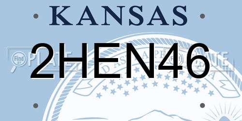2HEN46 Kansas License Plate