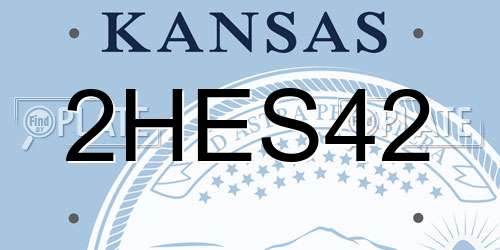 2HES42 Kansas License Plate