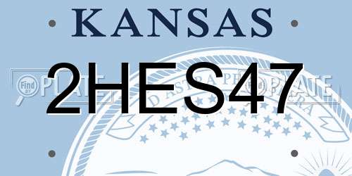 2HES47 Kansas License Plate