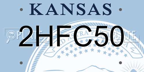 2HFC50 Kansas License Plate