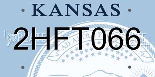 2HFT066 Kansas License Plate