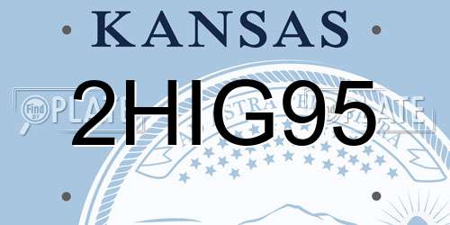 2HIG95 Kansas License Plate