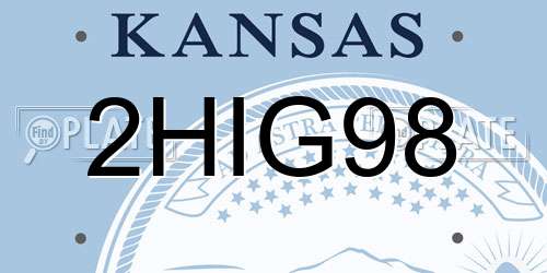 2HIG98 Kansas License Plate
