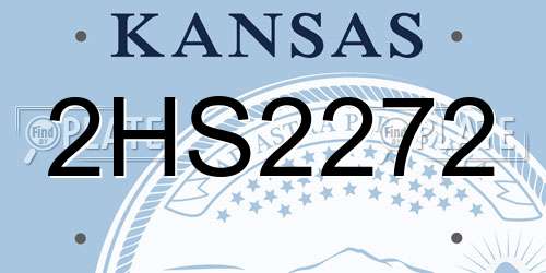 2HS2272 Kansas License Plate