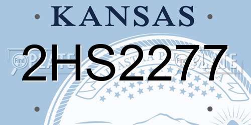2HS2277 Kansas License Plate