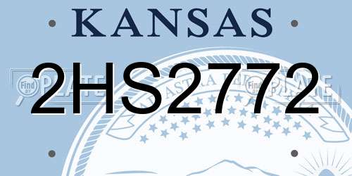 2HS2772 Kansas License Plate