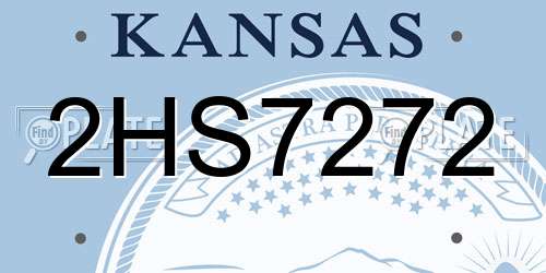 2HS7272 Kansas License Plate