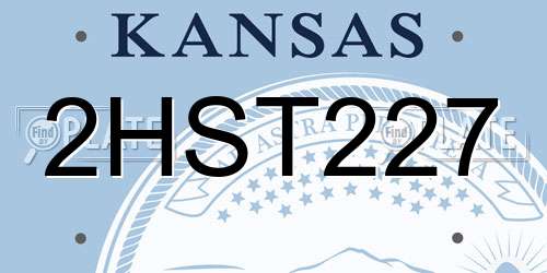 2HST227 Kansas License Plate