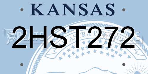 2HST272 Kansas License Plate