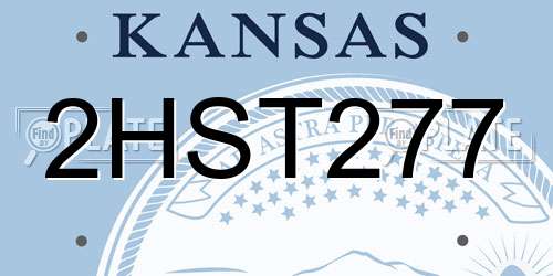 2HST277 Kansas License Plate