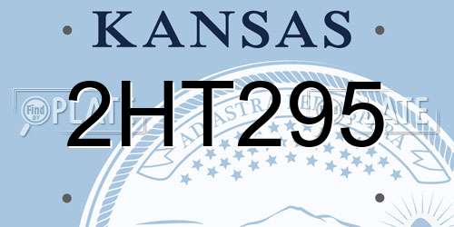 2HT295 Kansas License Plate