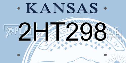 2HT298 Kansas License Plate